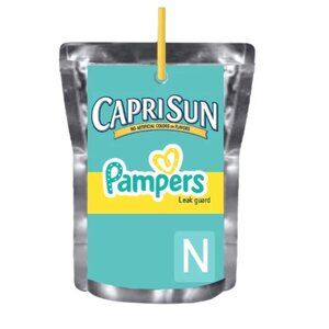 Custom Diapers Juice labels, Leak Guard Pouche labels, Size N Design, Set of 12